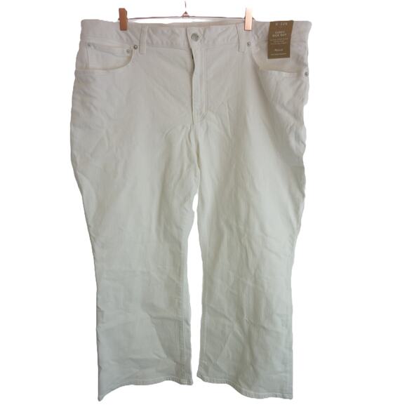 NWT Madewell Curvy Kick Out 22W Pure White Denim Jeans